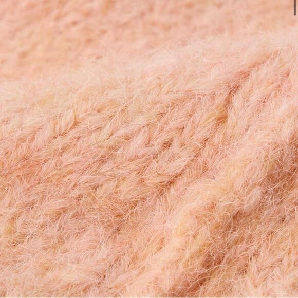 American Eagle Outfitters Cropped Bow Front Sweater Peach Small - Picture 8 of 14